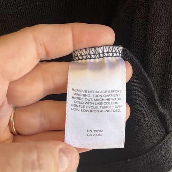 Alfred Dunner Womens Twofer Open Cardigan Size 2X Black 3/4 Sleeves Stretch - Picture 10 of 11